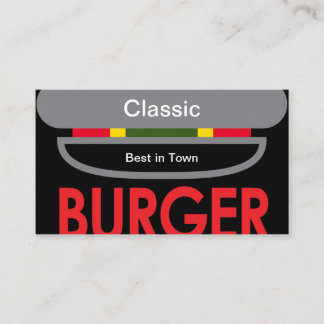 Klassischer Burger Visitenkarte