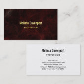 Klassischer Burgund-Marmor-Abstrakter Hintergrund Visitenkarte (Vorne/Hinten)