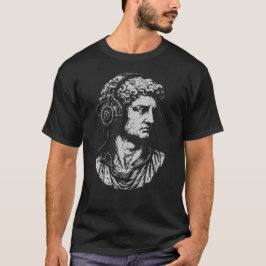 Klassischer Büste mit Steampunk-Kopfhörern T-Shirt