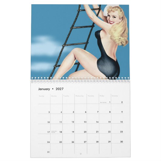 Klassischer Button-Oben Kalender 2015 (Jan 2027)