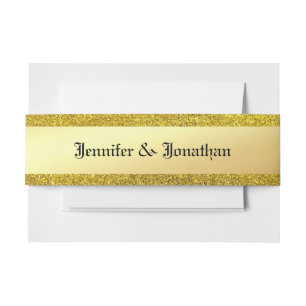 Klassischer Calligrafy Script Text Retro Gold Glit Einladungsbanderole