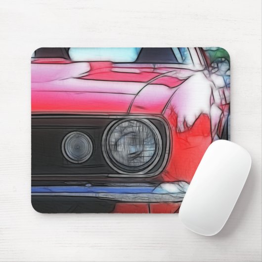 Klassischer Camaro Scheinwerfer Mousepad (Mit Mouse)