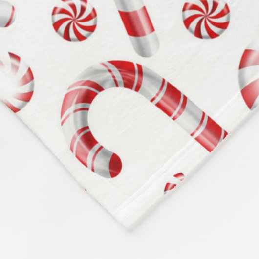 Klassischer Candy Cane Car Fleecedecke (Ecke)