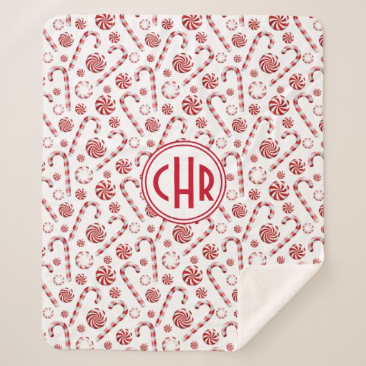 Klassischer Candy Cane Car Sherpadecke (Vorderseite)