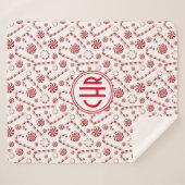 Klassischer Candy Cane Car Sherpadecke (Vorderseite (Horizontal))