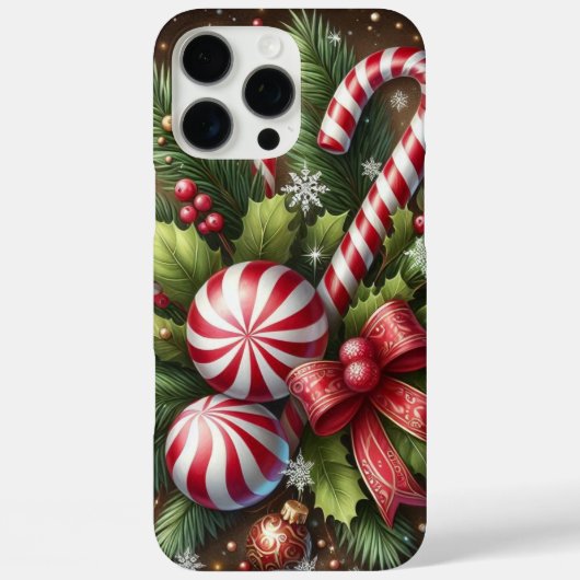 Klassischer Candy Cane/Pfefferminz Weihnachtsgrün Case-Mate iPhone Hülle (Rückseite)