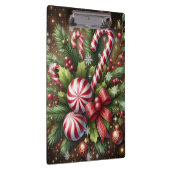 Klassischer Candy Cane/Pfefferminz Weihnachtsgrün Klemmbrett (Rechts)