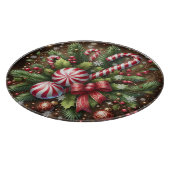 Klassischer Candy Cane/Pfefferminz Weihnachtsgrün Schneidebrett (Ecke)