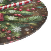 Klassischer Candy Cane/Pfefferminz Weihnachtsgrün Schneidebrett (Ecke)