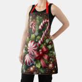 Klassischer Candy Cane/Pfefferminz Weihnachtsgrün Schürze (InSitu)