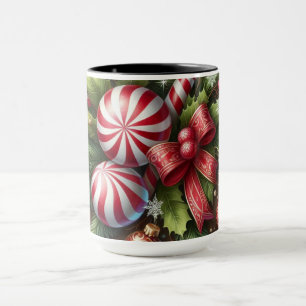 Klassischer Candy Cane/Pfefferminz Weihnachtsgrün Tasse