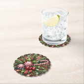 Klassischer Candy Cane/Pfefferminz Weihnachtsgrün Untersetzer (Vor Ort)