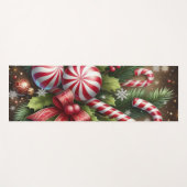 Klassischer Candy Cane/Pfefferminz Weihnachtsgrün Yogamatte (Vorderseite (Horizontal))