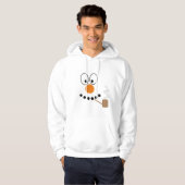 Klassischer Cartoon Snowman Face Weihnachten Hoodie (Vorne ganz)