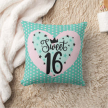 Klassischer Charme! Süße 16 Geschenk-Wurfkissen