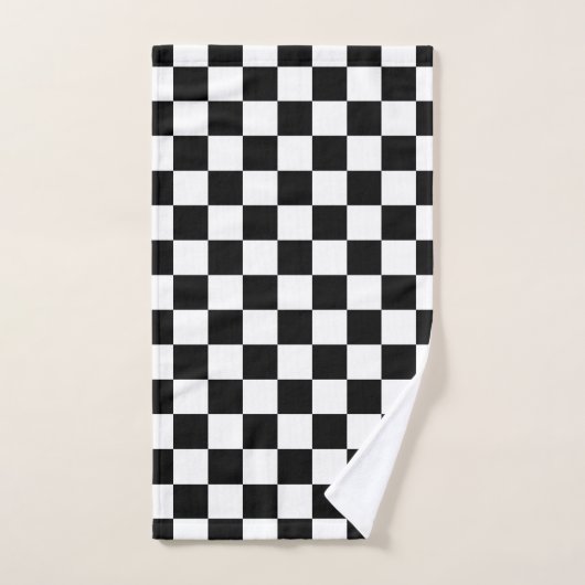 Klassischer Checkered laufender Sport-Karo Badhandtuch Set (Handtuch)