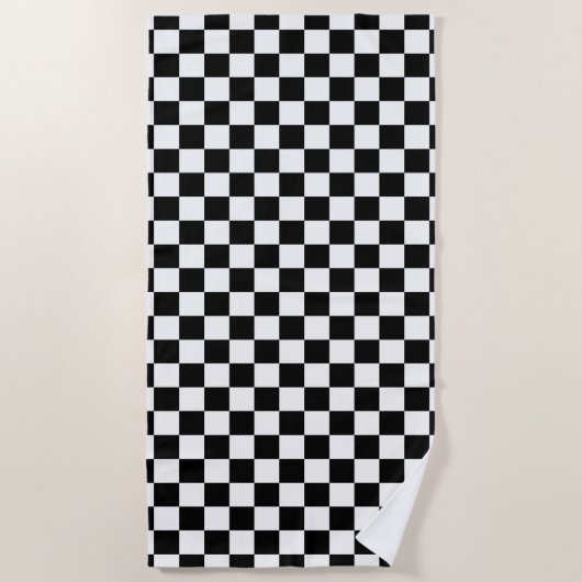 Klassischer Checkered laufender Sport-Karo Strandtuch (Vorderseite)