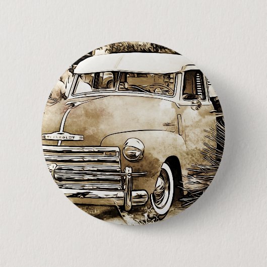 Klassischer Chevy Chevrolet LKW Button (Vorderseite)