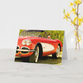 Klassischer Chevy Corvette Karte (Gelbe Blume)
