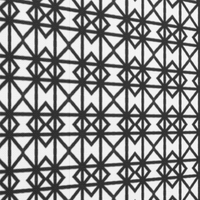 Klassischer Chic Black and White Geometric Deko Mo Tapete (Naht)