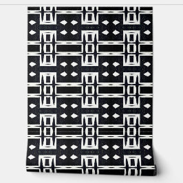 Klassischer Chic Black and White Geometric Deko Mo Tapete