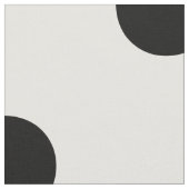 Klassischer Chic Black & Vanilla Polka Dots Muster Stoff (Nahaufnahme)