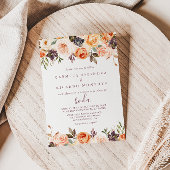 Klassischer Chic Boho Spanische Hochzeit mit Flora Einladung