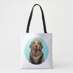Klassischer Chic Breakfast Poster Golden Retriever Tasche