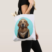 Klassischer Chic Breakfast Poster Golden Retriever Tasche (Von Nahem)