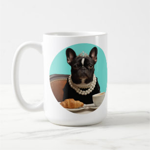 Klassischer Chic Breakfast Poster–inspirierte Pug- Kaffeetasse
