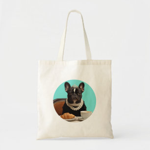 Klassischer Chic Breakfast Poster–inspirierte Pug- Tragetasche