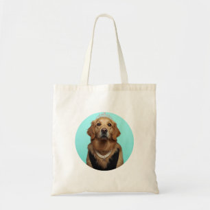 Klassischer Chic Frühstücksposter Golden Retriever Tragetasche