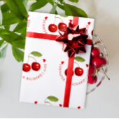 Klassischer Chic Hübsch Cherry Red White Bride Gro Geschenkpapier
