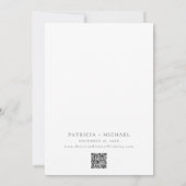 Klassischer Chic Kalligrafie QR-Code-Kalender Save The Date (Rückseite)