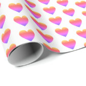 Klassischer Chic Niedlich Rainbow Ombre Hearts Geschenkpapier (Rolleneckpunkt)