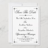 Klassischer Chic Romantische Weiße Hochzeit Save The Date (Vorderseite)