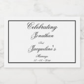 Klassischer Chic Wedding Elegante Custom Wedding M Schaumweinetikett (Einzelnes Label)