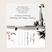 Klassischer chinesischer Sumi-e Tintenbambusbaum Visitenkarten (Außenseite Aufgefaltet)