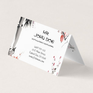 Klassischer chinesischer Sumi-e Tintenbambusbaum Visitenkarten