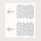 Klassischer chinesischer Sumi-e Tintenbambusbaum Visitenkarten (Innenseite Aufgefaltet)