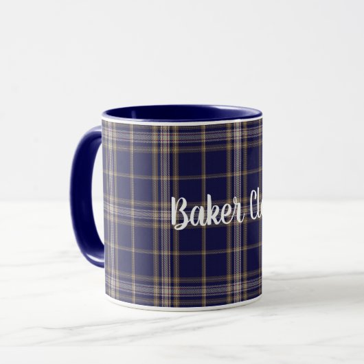 Klassischer Clan-Bäckertartan-karierte Tasse (Vorderseite Links)