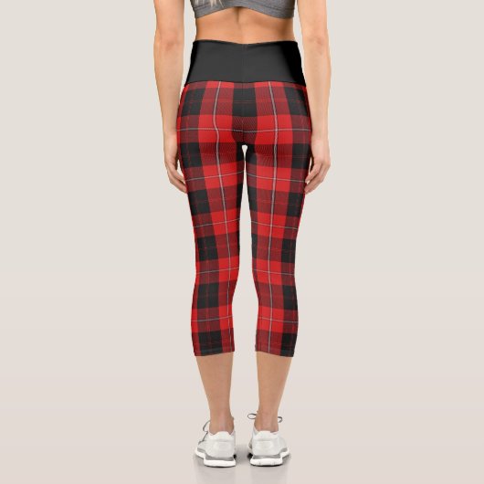 Klassischer Clan Cunningham Tartan Kariert Capri Leggings (Rückseite)