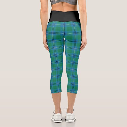 Klassischer Clan Irvine Tartan Kariert Capri Leggings (Rückseite)