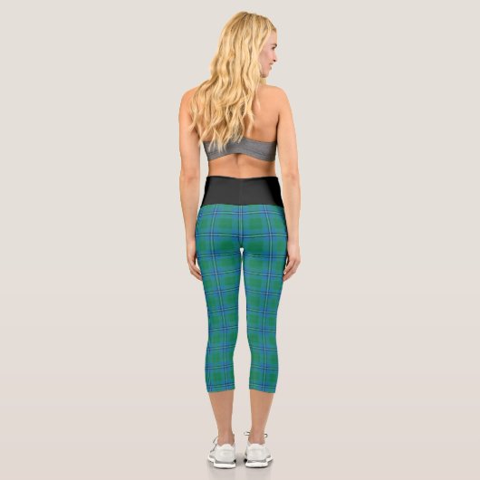 Klassischer Clan Irvine Tartan Kariert Capri Leggings (Rückseite)