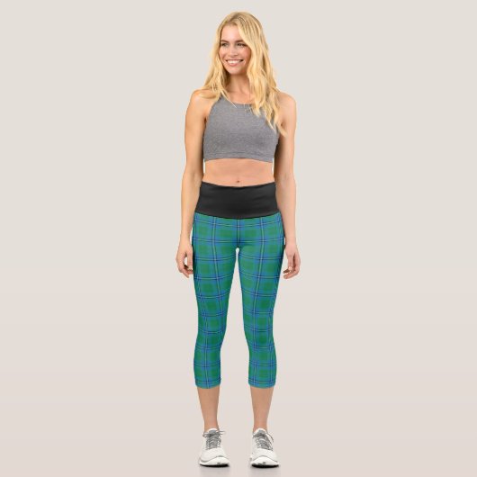 Klassischer Clan Irvine Tartan Kariert Capri Leggings (Vorderseite)