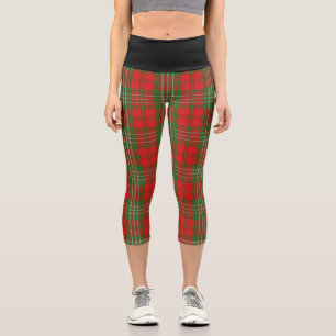 Klassischer Clan Scott Tartan Karo Capri Leggings