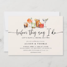 Klassischer Cocktail-Polterabend | Engagement