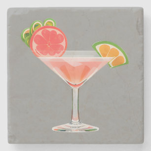 Klassischer Cocktail Steinuntersetzer