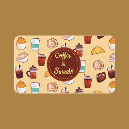 klassischer Coffee Shop und Gebäck Visitenkarte