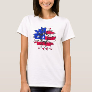 Klassischer Comfort T - Shirt mit Blume-Stil